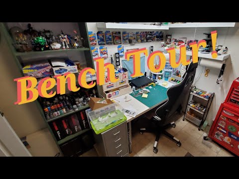 Bench and hobby room tour!