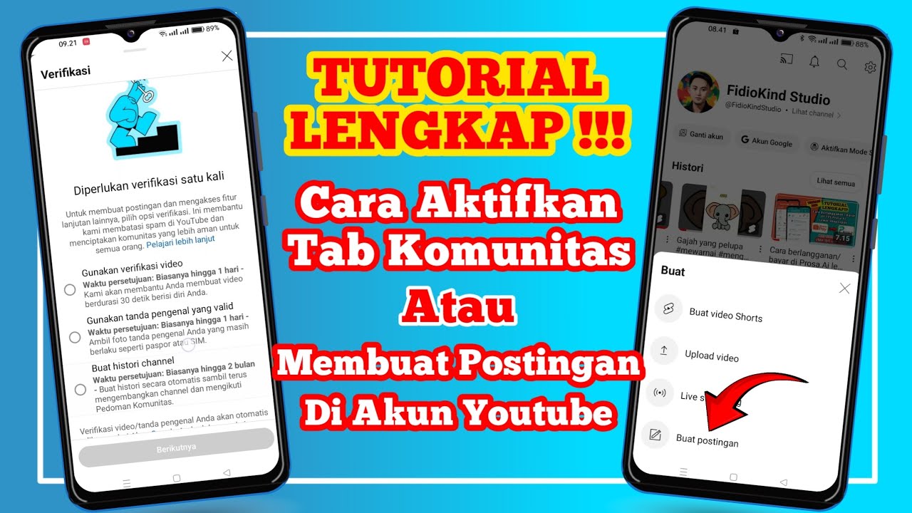 Cara Aktifkan Tab Komunitas YouTube Atau Membuat Postingan Di Akun
