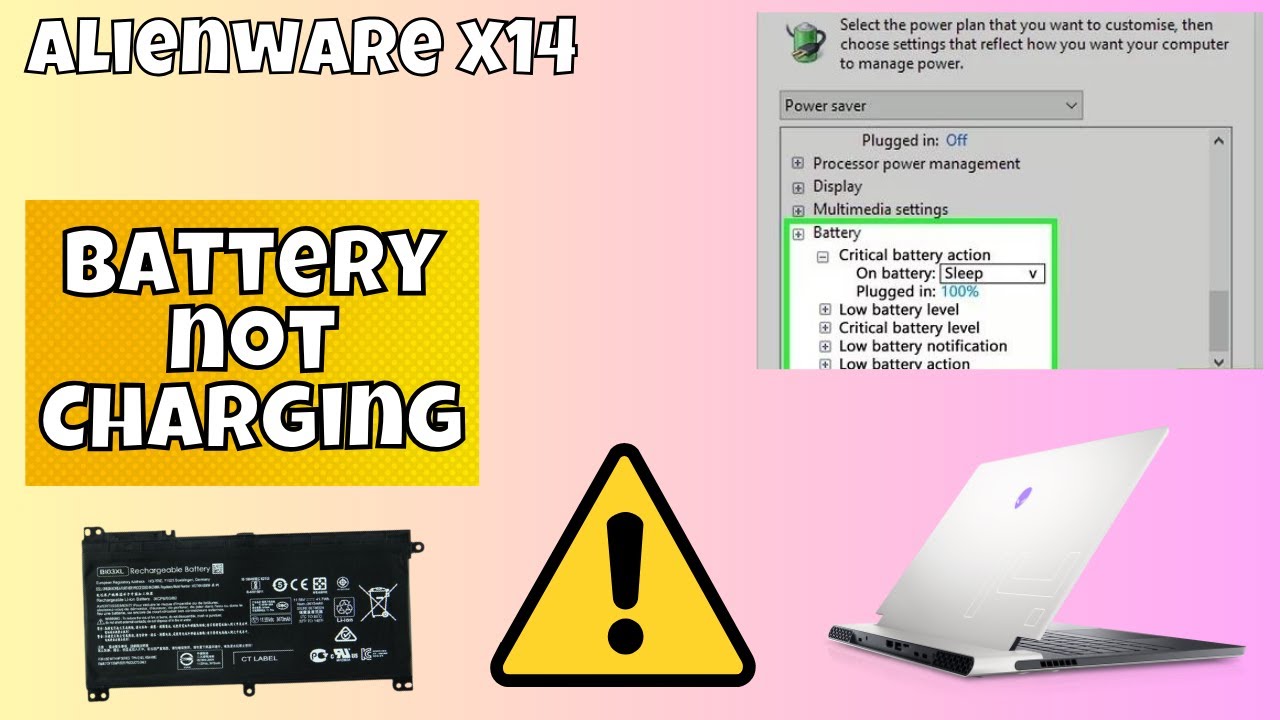 Alienware x14 gaming laptop Battery Not Charging “Plugged In, Not ...