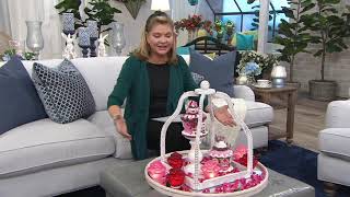Beaded Wooden Open Concept Lantern by Valerie on QVC