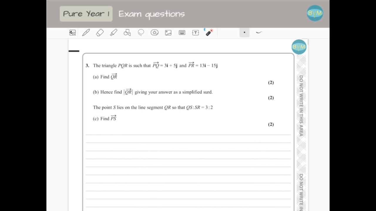 AS level maths June 2022 Question 3 Paper 1 Edexcel - YouTube