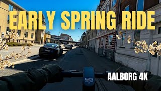 Spring in Denmark: Relaxing Scooter Ride in Aalborg (4K Slow Travel)