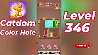 Catdom Color Hole Level 346 Walkthrough [NEW UPDATE] 🐱🟣 | Relaxing Color Puzzle Game | Go Answer
