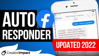 Setup an Auto Responder for Facebook Page Messenger (2022) screenshot 4