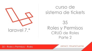 35 CRUD de Roles, parte 2, Curso Tickets Laravel 7