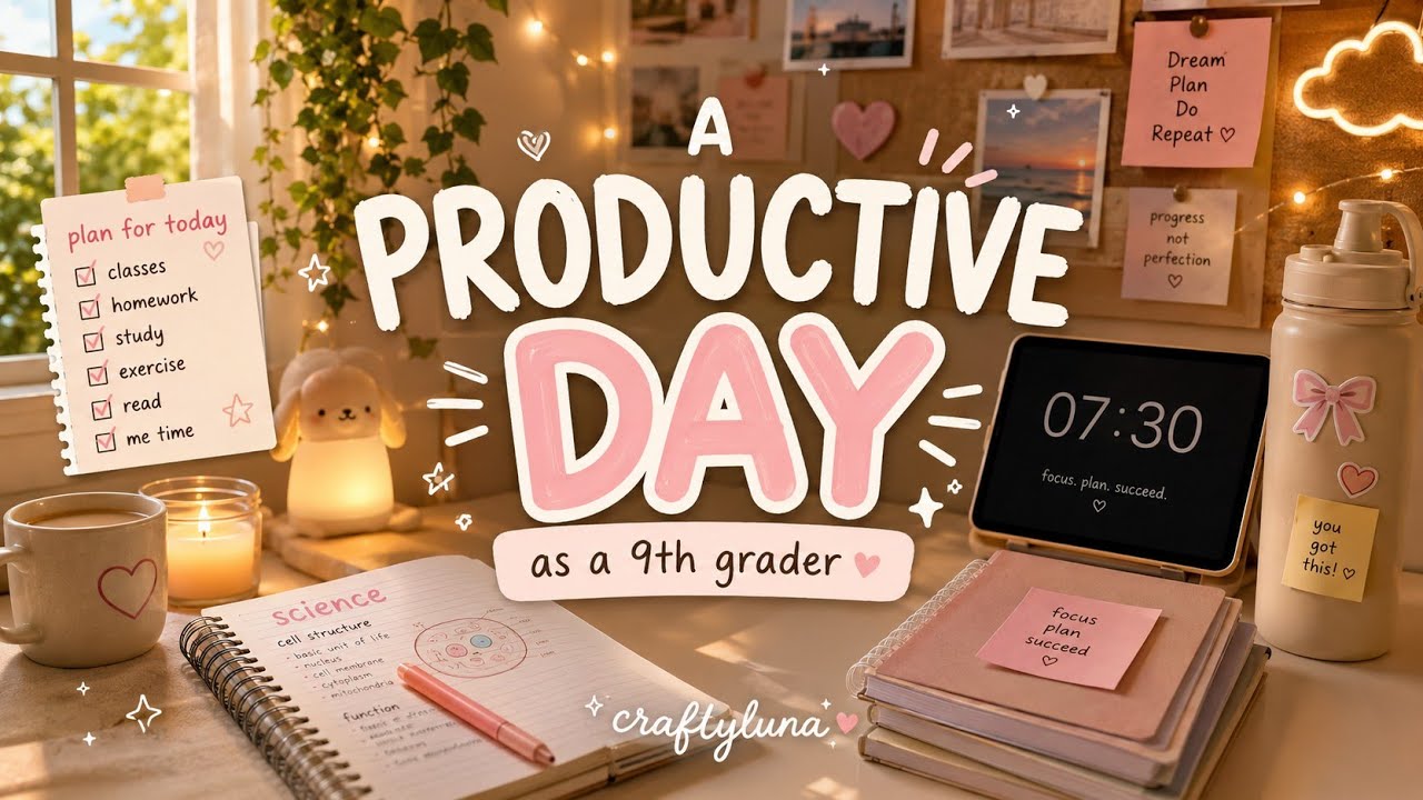 A productive day as a 9th grader🦋✨ |craftyluna |productive|day|vlog|trending |viral |9thgrader|diy 
