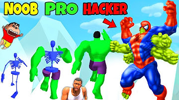 SHINCHAN and CHOP CRAFTING GOLD HULK in MONSTER DRAFT | NOOB vs PRO vs HACKER | AMAAN-T