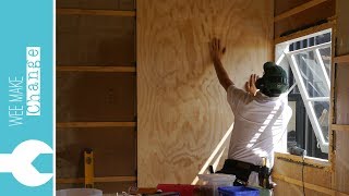 How to Line Walls and Ceiling with Plywood 'Tiny House Project'