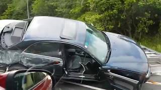 ДТП с прицепом на автобане .Австрия