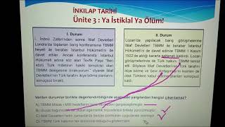 8. Sınıf İnkılap Tarihi Uzaktan Telafi Dersleri Ya İstiklal Ya Ölüm Özet Ve Test