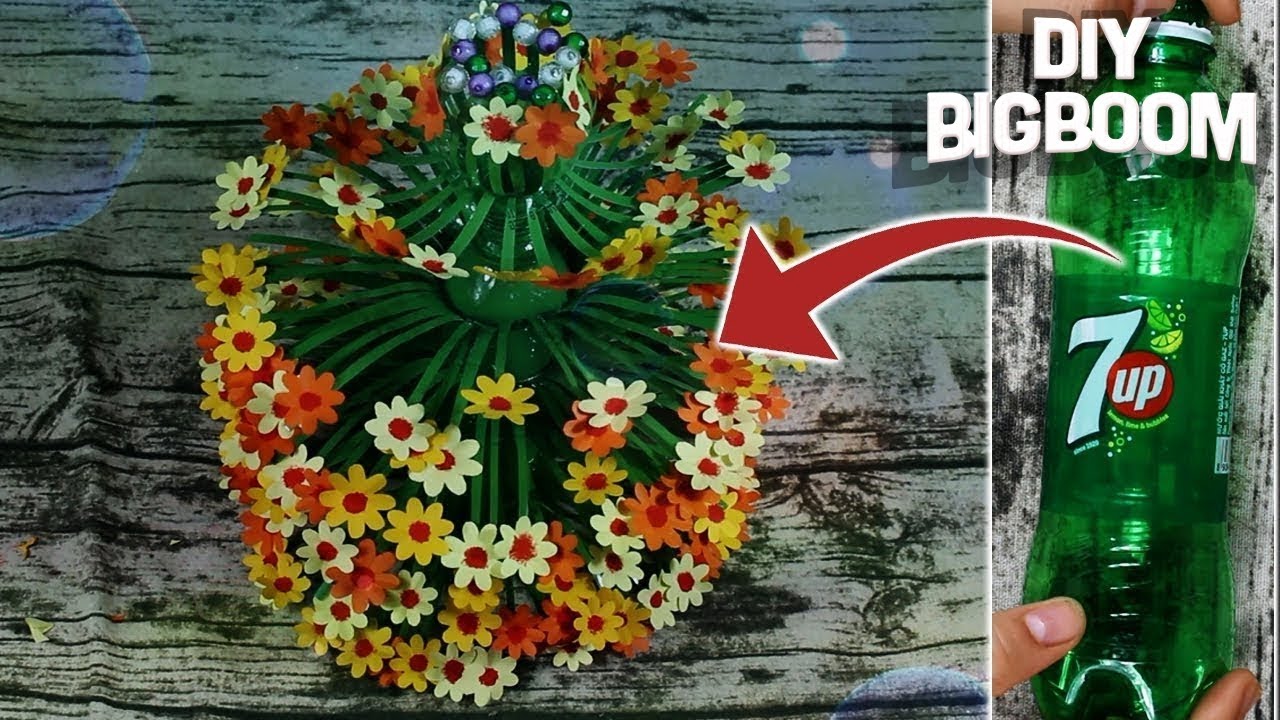 how to make a flower vase using plastic bottle 2018 4