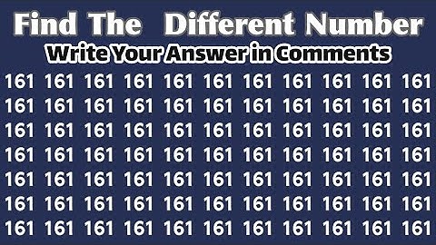🔴 LIVE: Can You Find the Different Number? 👁️ Only Sharp Eyes Can Spot It!