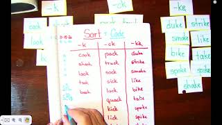 CCS Word Sort 71, -k, -ck, -ke, Coding, Day 4