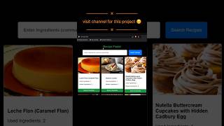 I Built a Recipe Finder App with HTML CSS & JAVASCRIPT 🤯 #javascript #javascriptproject