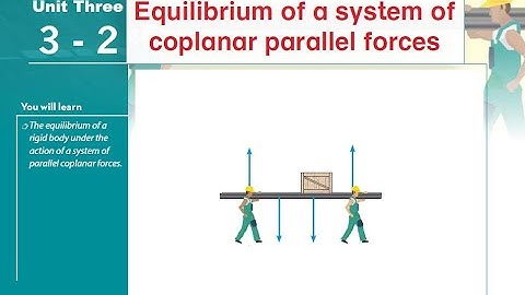 Equilibrium of a system of coplanar parallel forces