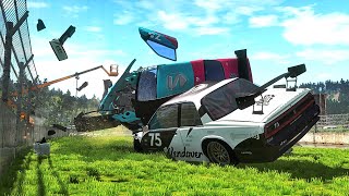 BeamNG Drive Realistic Racing Crashes #1