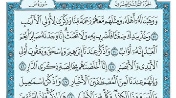 سورة ص || المصحف المكتوب للشيخ طلحة بركات ||