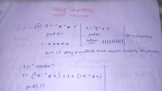 Python, String Repetition, Length of the Strings in telugu