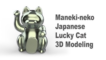 Neko Japanese Lucky Cat 3D Modeling Tutorial with Rhino 7 #206