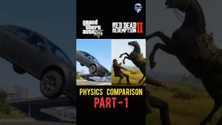 GTA 5 vs RDR 2 Physics… UNBELIEVABLE Results😱 | Gta5 vs RDR2 physics 🚀#shorts #GTA5vsRDR2
