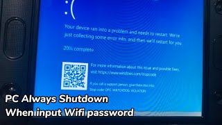 how to solve pc desktop always shutdown after input wifi password | fix pc auto shut off & restart