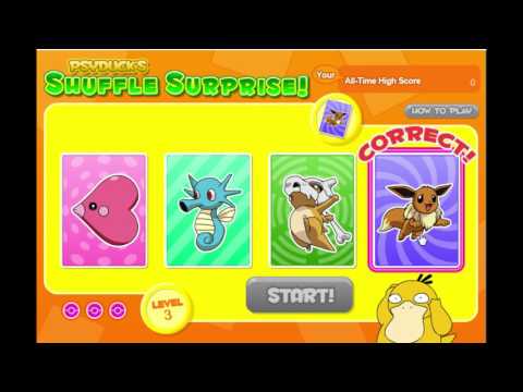 Pokemon Psyduck's Shuffle Surprise! Levels 1-4 WalkThrough Gameplay - Completing Levels 1-4