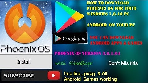 How to download & install Phoenix Os for Windows 7,8.1,10 & 11 pc 100% working