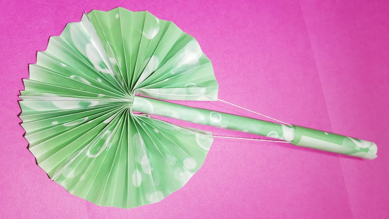 纸扇子——簡單手工摺紙，能伸縮的神奇紙扇 | How to make paper fan - YouTube