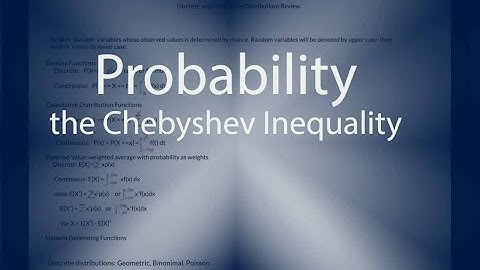 Probability SpecialTopic: the Chebyshev & Markov Inequality for Probability
