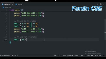 Logical Operators  in  Dart Programming language