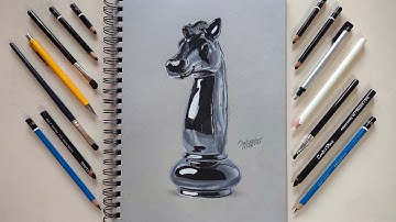 How to Draw Chess Knight I Drawing Chess Piece I Pencil Drawing I Time Lapse I Pradnyesh Art
