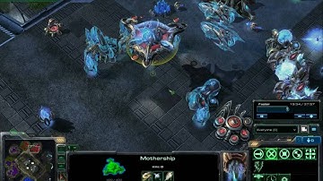 Starcraft 2 Beta   Protoss Mothership floating in air