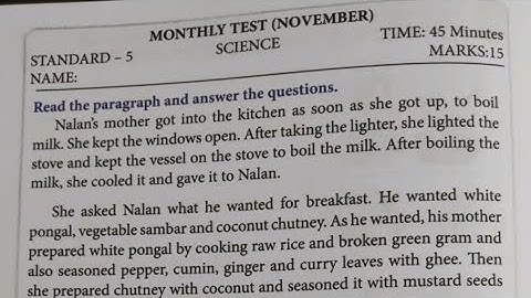 Ennum Eluthum 5th std science workbook  // term 2 // november monthly exam 