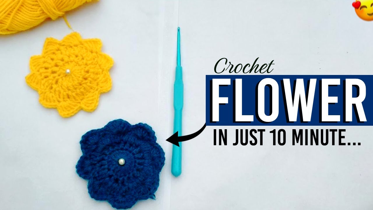 How to Make Crochet Flower in Just 10 Minute | Crochet Flower Tutorial for beginners