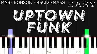 Mark Ronson - Uptown Funk Ft. Bruno Mars Easy Piano Tutorial