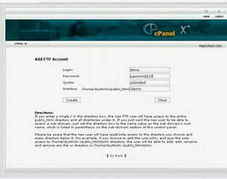 cPanel - How to create additional FTP accounts
