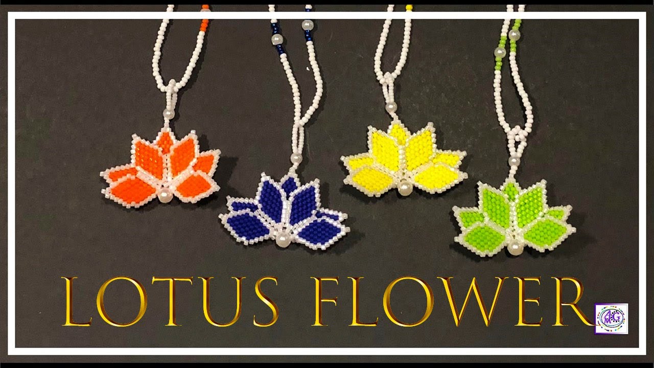 3D Beaded Lotus Flower Necklace Jewelry Making Beaded Necklace Tutorial YouTube
