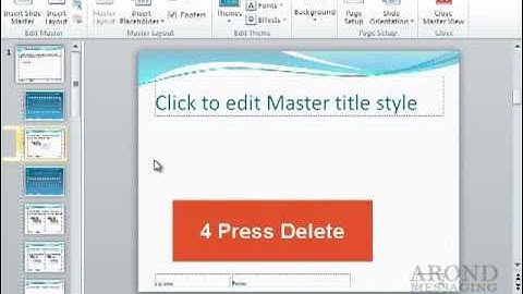 Using PowerPoint 2010 - Remove a Placeholder