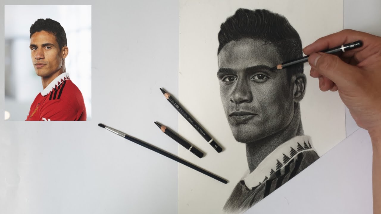 Raphael Varane  "Manchester United " - Realistic Portrait Drawing