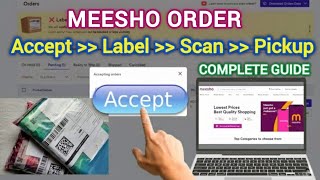 Meesho Complete Order Process 📦 | From Order Received to Courier Pickup Step-by-Step Guide #video 