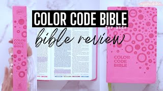 NKJV Color Code Bible for kids review in pink leathersoft by Thomas Nelson Wealth
