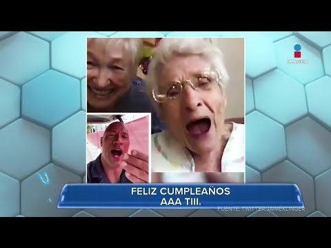 La Roca felicita a mujer por cumplir 101 años