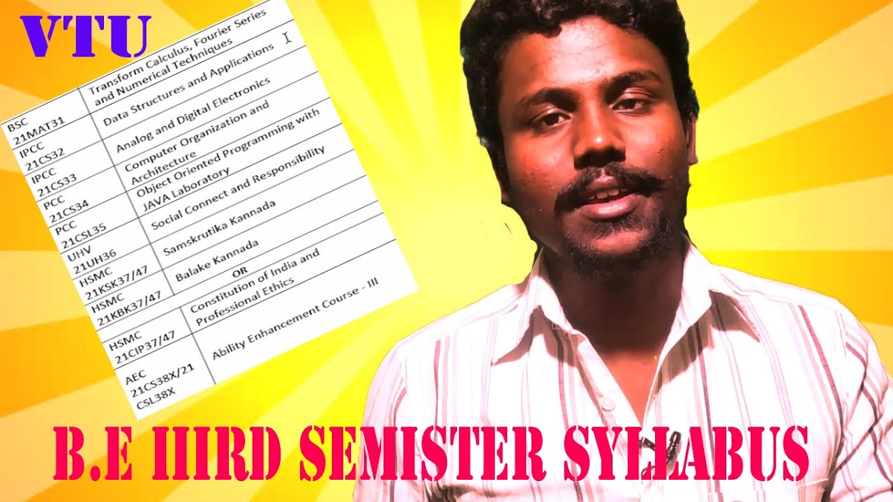 B.E 3rd Semister Syllabus For Diploma Holders| VTU University|