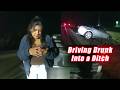 Drunk Woman Crashes Into a Ditch Before DUI Arrest