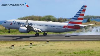 American Airlines B737 MAX 8 Landing & A320 Departing from Grenada | 1080p