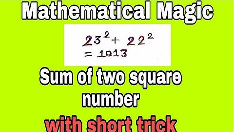 Sum of two square number with short trick
