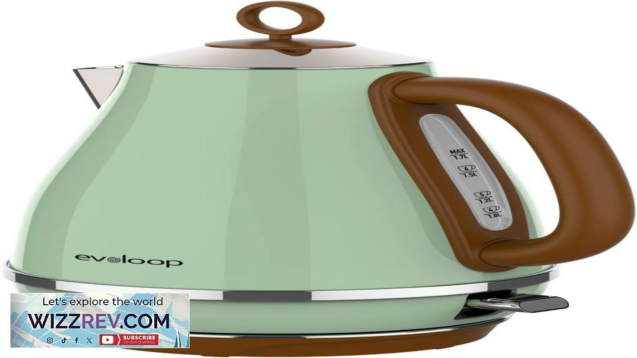 Evoloop 1.7L Electric Kettles BPA Free Tea Kettle Hot Water Boiler Heater