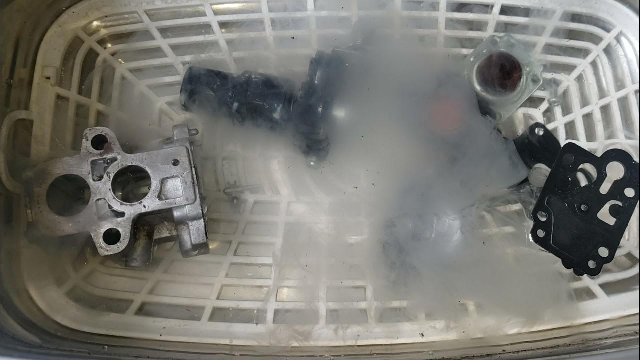 Cleaning carburetor in ultrasonic cleaner. YouTube