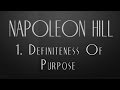 1. Definiteness Of Purpose - Napoleon Hill - Think And Grow Rich