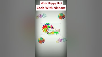 Wish Happy Holi using Python Programming | Happy Holi Status | Python Project in Pydroid3 #shorts